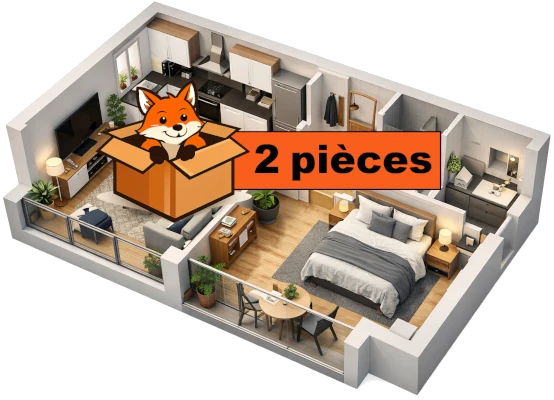 Contenu meuble d'un 2 pièces