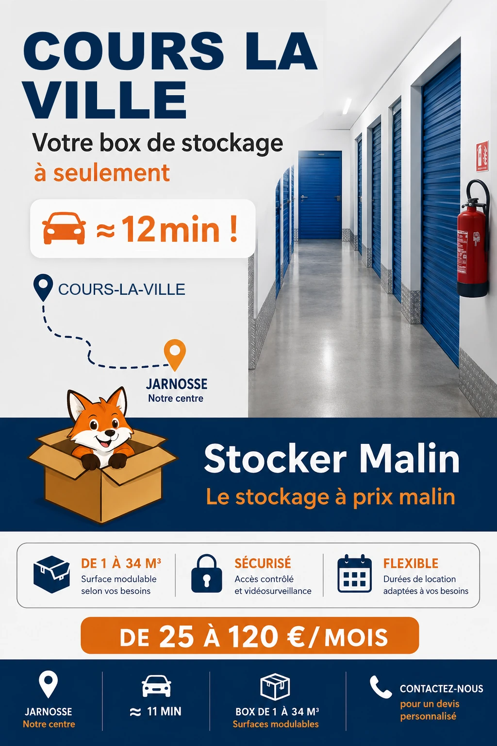Zone desservie : Cours-la-Ville