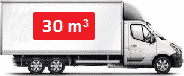Camion double essieux d'une capacité de 30 m3