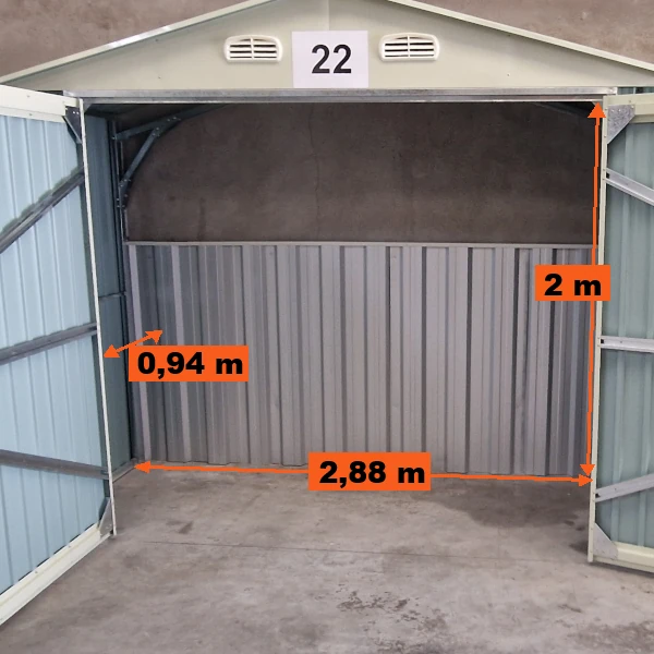 Stocker Malin - Dimensions box de stockage 5 m³